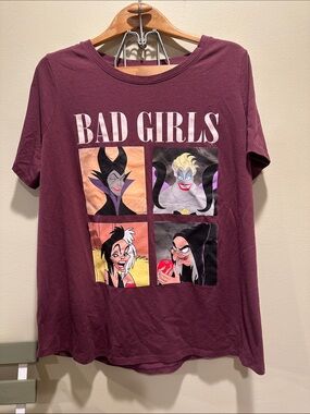 Disney 'Bad Girls' Graphic Tee - Maroon Plum